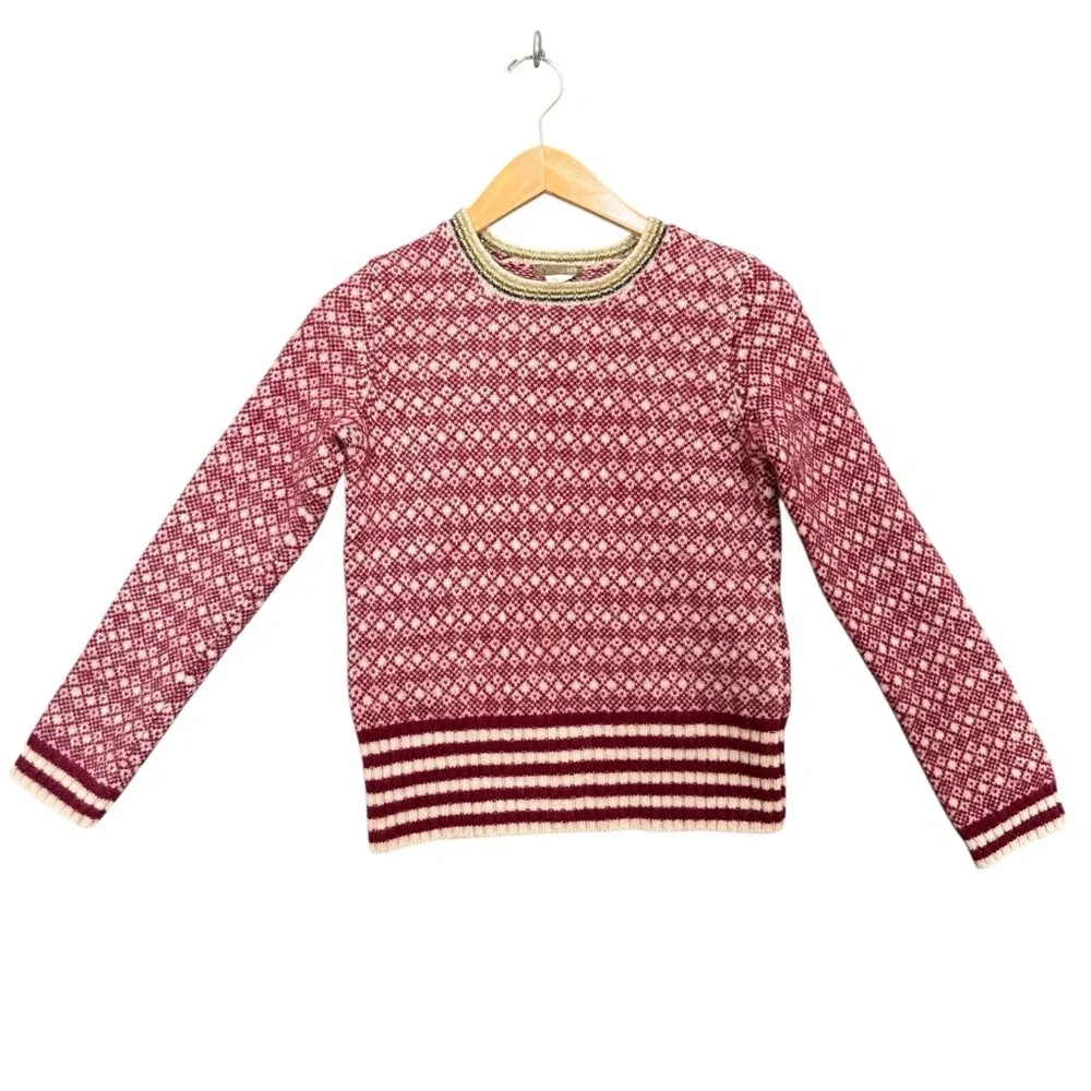 J. Crew Fair Isle 100% Wool Sweater – Women’s Sz Small